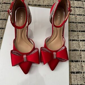 Kelly & Katie Baltin pump rhinestone red size 6 bow